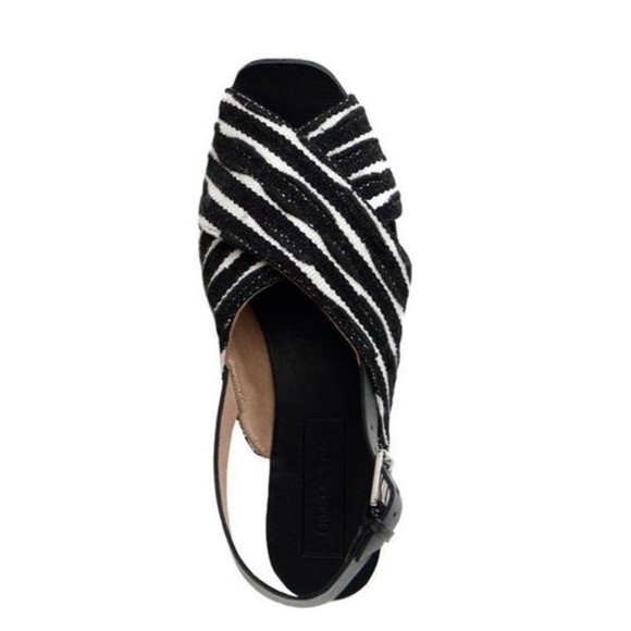 Either/Or woven Black and White Sandal size 10 - Picture 7 of 8